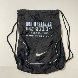North Carolina Girls Soccer Camp Nike Drawstring Black Backpack University